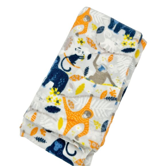 Fleece Pillowcase Jungle Animals Soft Cozy Warm Vibrant Colors Monkeys - Picture 1 of 4